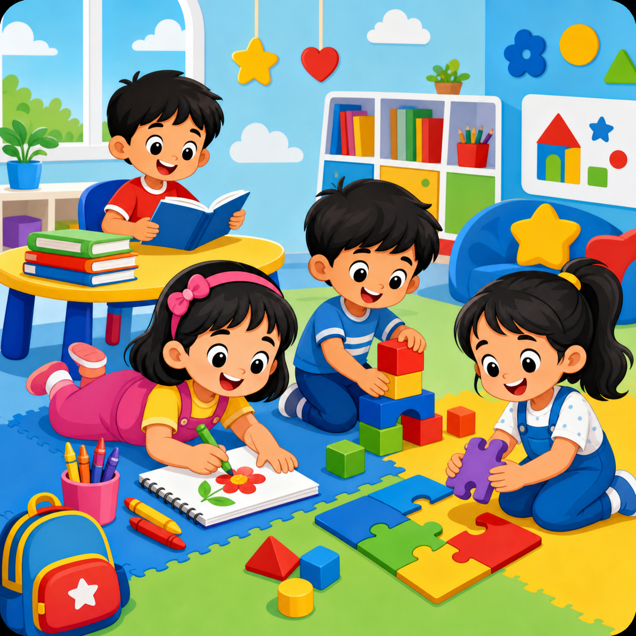 Kidshala preschool campus with rainbow play area